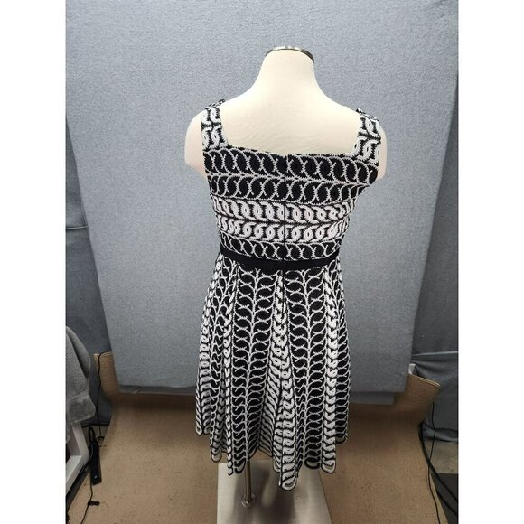 Alex Marie Womens Black & White Sleeveless Knit Dress Size 16 - Picture 3 of 8